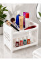 2-Tier Multi-Purpose Organizer Shelf – Kitchen, Bathroom, Makeup Table and Office Desktop Organizer White - 3