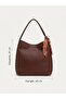 Large Size Lined Daily Women's Bag with Scarf - 35*40 cm - 3