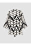 Nevavm Shawl Collar Patterned Women's Kimono with Difference - 5