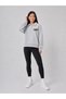 Women's Gray Chest Printed Polo Collar Snap Button Low Shoulder Sweatshirt - 3