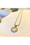 Holographic Mussel Gold Steel Necklace - 4