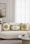 Lemon Flower Patterned 3-Piece Decorative Throw Pillow Cover Set - 2