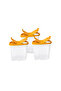 🟠   Set of 3 Transparent Food Containers 17X10 H: 17 cm |   Food Container, Storage Container, Kitchen Organizer - 3