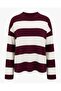 Acrylic Thick Striped Knitwear Crop Sweater - 4