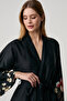 Patterned Robe and Nightgown with Lace Details - 4