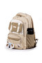 Premium Imported Waterproof Fabric Multi-Compartment School, Sports, Travel, Laptop Backpack Beige Mink 15F - 6