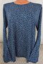 Er Clothing Combed Cotton Blouse Long-Sleeve O-Neck Blue Floral - 6