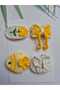 Thin Hair Baby Hairpin Baby Girl Accessory Handmade Baby Fashion Antiallergic 100% Cotton 4-Piece Hairless Baby Hairpin (0-3 Years) - 3