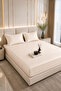 طقم شرشف مطاطي قطن - ساتان 210 TC (83 خيط) كريمي - 3