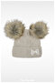 Double Pompom Decorated Beret