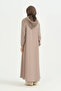Sequin Mesh Detailed Ferace - Beige - 4