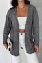 Women's Long Knitwear Cardigan with Pockets, Buttonless, Casual, Daily Wear Cardigan - 3