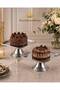 Luxury 2-Piece Square Silver Footed Cake, Pastry, Cookie, Dessert, Treat, Dowry Presentation and Serving Stand - 4