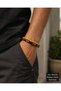 Aurelius Noir – Men's Bracelet with Braided Leather & Tiger's Eye Stone, with Special Gift Box