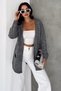 Women's Long Knitwear Cardigan with Pockets, Buttonless, Casual, Daily Wear Cardigan - 5