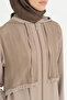 Sequin Mesh Detailed Ferace - Beige - 3