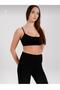 Women's Colorful 5-Piece Sports Bra with String Straps and Padded Half Tank Top - 4