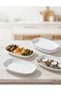 2 Pieces 28X18Cm Large Size White Melamine Kayak Plate Salad Plate Affordable Oval Plate for Daily Use - 4