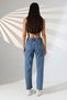 Girl'S/Women's High Waist Cut-Off Leg Comfortable Fit Blue Denim Jeans - 9