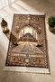 Double-Sided Velvet Prayer Rug with Bag – 2 Different Patterns, Silky Shiny Appearance - 4
