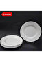 12 Pieces White Melamine Dessert, Cake Plate 19cm Shallow Plate Affordable Bottom Bowl for Daily Use - 4