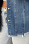 Women's Snap Button Tassel Detailed Slim Fit Denim Shirt Jacket - 8