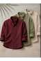 Men's Burgundy Khaki Beige 3-Pack Easy-Iron 100% Cotton Linen-Look Breathable Anti-Sweat