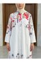 Women's Floral Buttoned Pocketed Hijab Shirt Dress - 2