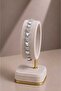 Women's Silver Color Stone Heart Figured Bracelet