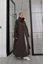 Acı Kahve Hazel Belted Long Trench Coat - 3
