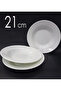 6 Pieces of Melamine 21cm Deep Dinner Plate, Resistant to All Impacts, Water-Resistant Plate - 3