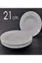 6 Pieces of Melamine 21cm Deep Dinner Plate, Resistant to All Impacts, Water-Resistant Plate - 4