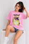 Manifest Mina Li̇dya Sueda Zoktay Hi̇lal Esi̇n Bulk Powder Pink Printed T-Shirt