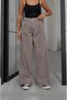 Mink Front Single Pleated Wide Leg Jeans - 4