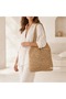 Hand-Knitted Unlined Straw Bag - 2