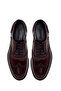 Men's Burgundy Lace-Up Leather Classic Shoes Wm750021Da - 4