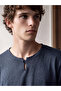 Nevavm Buttoned Oval Collar Long Sleeve Men's T-Shirt with Difference - 3