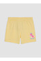 Two Mt Shop Quality Lcw Kids Yellow 2 Thread Printed Girls' Shorts - 2