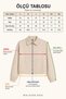 Women's Green Oversize, Polo Collar, Snap Fasteners, Cotton Gabardine, Short Seasonal Jacket - 7