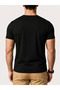 Regular Fit Unprinted Plain 100% Cotton V-Neck Men's T-Shirt - 2