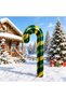 Vip Quality 2 Pieces 70 cm Green Gold Candy Cane Foil Balloon Gold Green Candy Cane Christmas Balloon