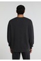 Relaxed Fit Round Neck Plain Men's Anthracite Sweater - 2