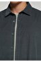Regular Fit Shirt Neck Plain Men's Green Long Sleeve Shirt - 4