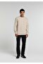 Regular Fit Round Neck Plain Men's Stone Sweatshirt - 3