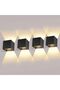 أضواء جدارية، مصابيح جدارية LED للإضاءة العلوية والسفلية، إضاءة حديثة 6 واط مقاومة للماء IP66 (أسود)