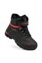Children's Detailed Fur-Trimmed Boots with Hooks, Circles, and Laces - Black