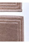 Esvab • Modern & Distinctive Frame Embroidered 2-Piece Bathroom Mat Set - 3