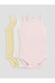 Square Collar Embroidered Baby Girl Snap-On Bodysuit 3-Piece Set from Uzg Store for Style Enthusiasts