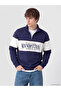 Esvab • Modern & Distinctive Stand Collar Manhattan Printed Men's Thick Sweatshirt