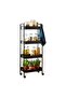 4 Layer Storage Shelf, Black, 1004-4
